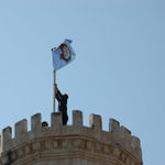 Поднятие флага на Сергиевском подворье ИППО. © Иерусалимское отделение ИППО