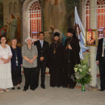 Начальник Русской Духовной Миссии в Иерусалиме архимандрит Исидор с членами Иерусалимского отделения ИППО