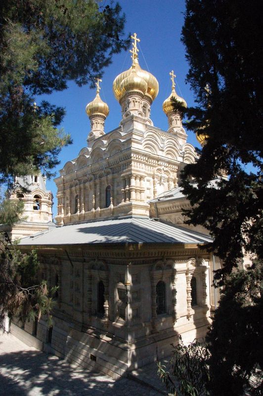 Русский храм св. Марии Магдалины в Гефсимании. Фото © паломнический центр "Россия в красках" в Иерусалиме