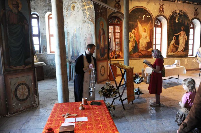 Молебен в народной трапезной Сергиевского подворья ИППО. © Иерусалимское отделение ИППО