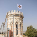 К 128-летию ИППО на южной башне Сергиевского подворья в Иерусалиме воодружен флаг ИППО