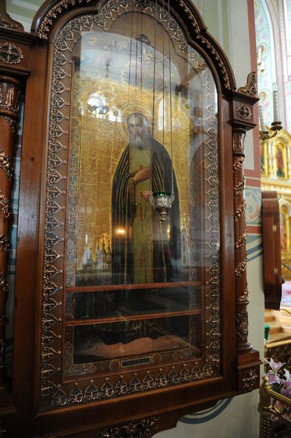 Икона преп. Серафима Саровского в Преображенском соборе. © Фото Ларисы Платоновой