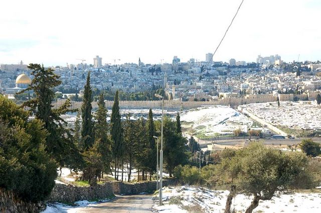 Вид на Храмовую гору с Елеонской горы. Фото © паломнический центр "Россия в красках" в Иерусалиме
