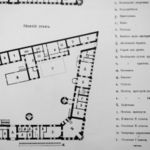 Схематический план нижнего этажа Сергиевского подворья Императорского Православного Палестинского Общества в Иерусалиме
