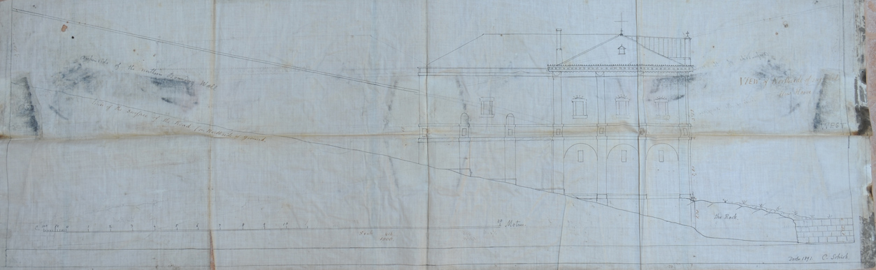 План княжеского русского дома в Гефсимании 1891 года работы Иерусалимского архитектора Конрада Шика