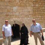 У входа в Лавру св. Саввы Освященного. © Иерусалимское отделение ИППО