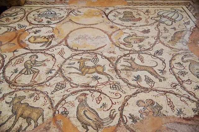Элементы мозаик дворца римского прокуратора