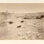 Вид на древнееврейские гробницы, найденные рядом с Елеонским монастырем 1890-е годы