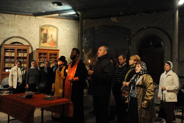 15 декабря 2009 г. Группа русских паломников из Испании посетила Сергиевское подворье в Иерусалиме