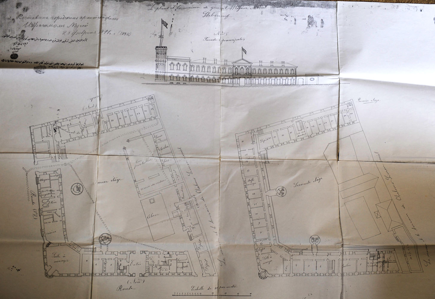 Архитектурный план городского архитектора Ибрагима Мусы 28 февраля 1895 г. Общий вид © Иерусалимское отделение ИППО