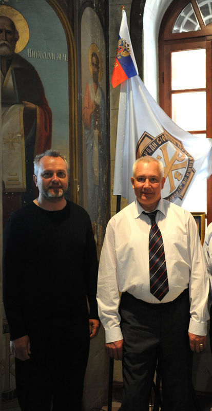 Справо налево: заместитель председателя ИППО Ю.А. Грачёв и председатель Иерусалимского отделения ИППО П.В. Платонов