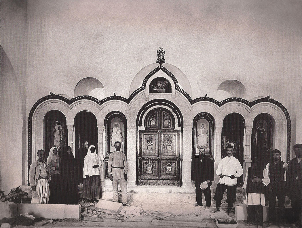 Строительство храм св. Марии Магдалины. 1885-1888 гг. Фото отца Тимона. © Иерусалимское отделение ИППО