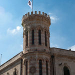 7 октября 2011 года. Флаг ИППО над башней Сергиевского подворья в Иерусалиме