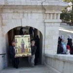 Крестный ход в храм св. Марии Магдалины в Гефсимании