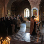 Молебен перед иконой Елисаветы Феодоровны в храм св. Марии Магдалины в Гефсимании