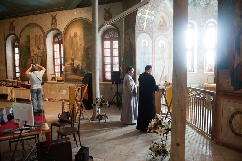 Молебен небесным покровителям Императорского Православного Палестинского Общества в Иерусалиме