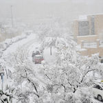 Святой град Иерусалим в снегу