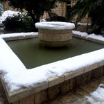Снег на Сергиевском подворье в Иерусалиме 10 января 2013 г.