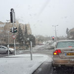 Начало снега в Иерусалиме в четверг 12 декабря 2013 года