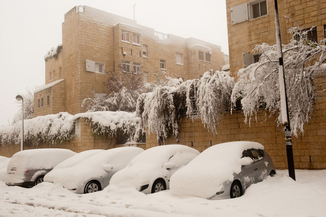 Снежная буря на юге Иерусалима. 12 декабря 2013 года. Четверг