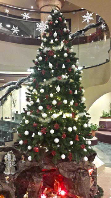 Рождественская ёлка в отеле в Вифлееме