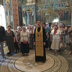Православные паломники из Санкт-Петербурга в монастыре преп. Герасима Иорданского в Иорданского пустыне. 18 октября 2017