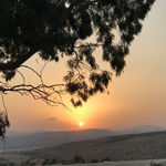 Закат на горе Блаженств в Галилее. 8 ноября 2017