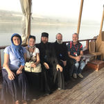 Православные паломники из Тамбова на лодке по морю Галилейскому. 14 ноября 2017