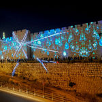 Стены старого города Иерусалима на 10-м фестивале Света. 1 июля 2018