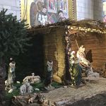 Рождественский вертеп в базилике Благовещения в Назарете. 4 января 2019