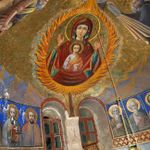Роспись в алтаре. © Православный паломнический центр "Россия в красках" в Иерусалиме