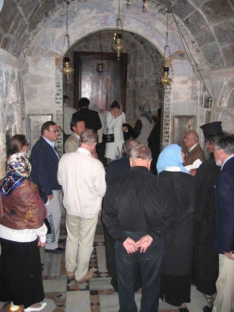 Члены делегации ИППО в православном храме архангела Гавриила в Назарете. © Иерусалимское отделение ИППО