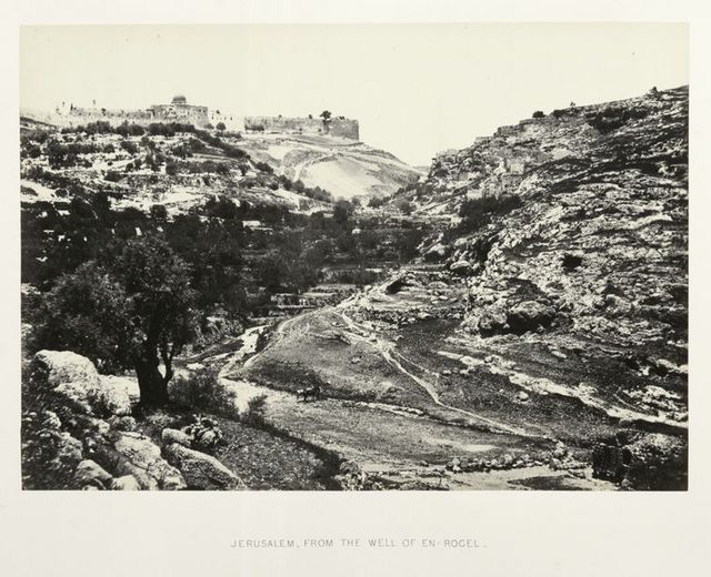Вид на Иерусалим с источника Эйн-Рогель