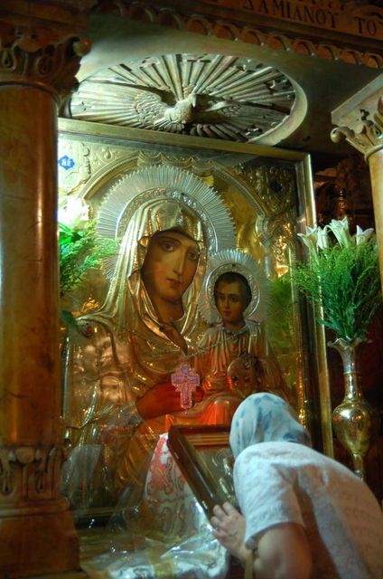 Почитаемый образ Гефсиманской Иерусалимской Божией Матери. © Православный паломнический центр «Россия в красках» в Иерусалиме