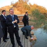 На месте Крещения Господня на святой реке Иордан. 16 декабря 2008 г.