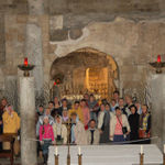 Паломники в базилике Благовещения. © Православный паломнический центр «Россия в красках» в Иерусалиме