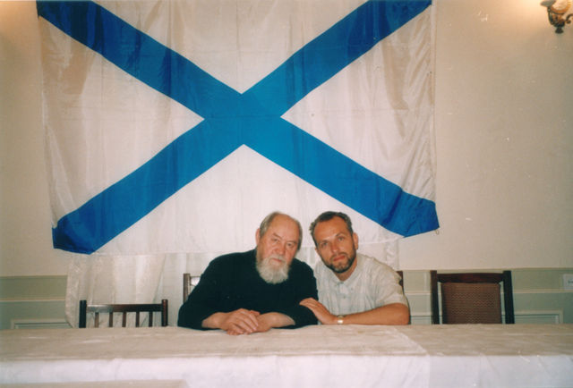 Протоиерей Василий Ермаков и Павел Платонов 6 мая 2004 г. © Православное Общество «Россия в красках» в Иерусалиме