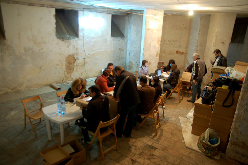 Работа совместной комнады МИД РФ и ИППО по описи архива ИППО. © Иерусалимское отделение ИППО